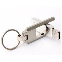 Gantungan Kunci USB Metal 16 GB, Memory USB Metal 8GB, Logo Custom, USB Putar