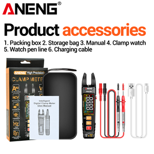 ANENG PN130 Tragbares Intelligentes Digitales Zangenmessgerät 4000 Counts Multimeter für AC/DC Spannung Strom Widerstand Tests - Product Image 6