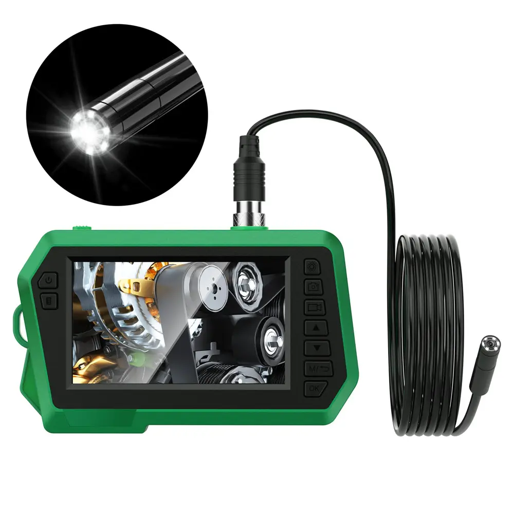 2M/5M/10M 4.3'' IPS Screen Industrial Endoscope Camera HD1080P Pipe Sewer Inspection Borescope IP68 Waterproof LED 2600mAh