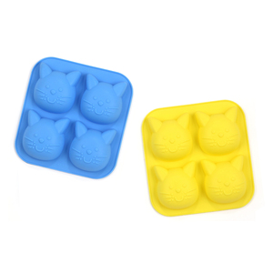 High Quality 4 Cavity Kitten Shape Silicone Mold Soap Chocolate Candy Decorative <b>Accessories</b> Holiday <b>Baking</b> Cake Decorating - Product Image 6