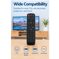Remote Control IR Hitam 25 Tombol Model Terbaru 2026 untuk Proyektor/TV/STB, Tersedia Pesanan Grosir, Garansi 12 Bulan