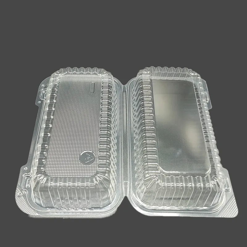 علبة طعام شفافة رخيصة الثمن من المصنع تُستخدم لمرة واحدة وهي علبة بلاستيكية 8×6 بوصة من البلاستيك المقاوم للصدأ لتعبئة الفاكهة أو الأطعمة السريعة