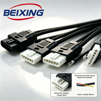 Connecteur étanche M12 personnalisé Beixing A00018, connecteur aviation 8 broches, fiche de transmission de données, faisceau de câbles
