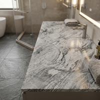 Dalles de granit gris et blanc brossé, écologiques et naturelles, de style moderne, directement de l'usine TY, pour comptoirs de cuisine et sols de villas et parcs, Shandong