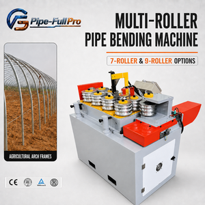 Machine à rouler les tubes de serre multi-rouleaux pour un pliage continu et fluide des tubes ronds et des cadres en arche métallique - Product Image 1