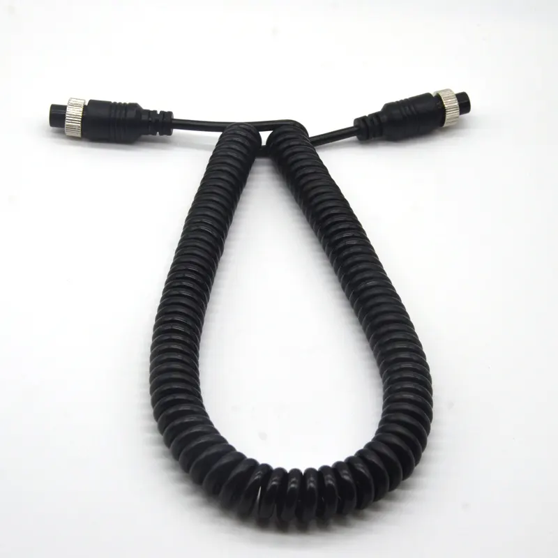 Spring wire cable M12 Aviation Female connector for Medical equipment connection wire harness