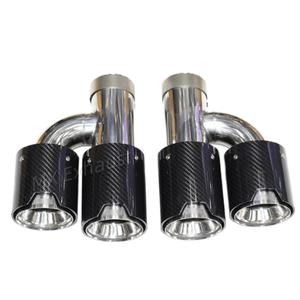 Embouts de tuyau de silencieux d'échappement en acier inoxydable à <span class=keywords><strong>Double</strong></span> <span class=keywords><strong>sortie</strong></span> de haute qualité 93mm en Fiber de carbone pour la Modification de la série B * MW - Product Image 1