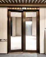 Les portes vitrées modernes sont faites de verre fini résistant au feu de 120 minutes