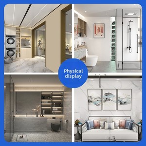 Panneau mural en PVC pressé UV, effet marbre moderne, finition haute brillance, imperméable, ignifuge, pour hôtel et usage domestique, <span class=keywords><strong>prix</strong></span> de gros - Product Image 5