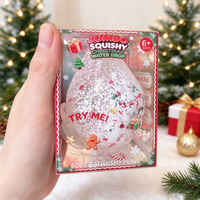 Nouveau jouet souple en forme de goutte d'eau de Noël, jouet anti-stress non-rétractable, jouet à presser en TPR pour cadeau et décoration