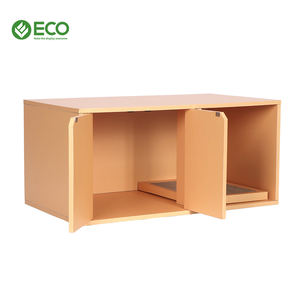 Casa para perros y gatos impermeable al aire libre, venta al por mayor de madera de <span class=keywords><strong>China</strong></span>, cinturón de madera personalizado ecológico, casa para mascotas, casa rectangular de madera para animales pequeños - Product Image 3