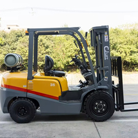 Chariot élévateur à double alimentation 3,5 tonnes GPL/essence avec pneus pleins pour le recyclage des déchets