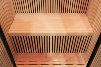 Sauna de paneles de carbono con infrarrojos lejanos para 2 personas con silla ergonómica