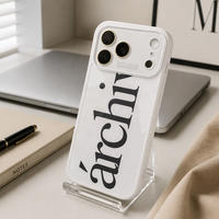 Casing HP Kaca Khusus Tempered Glass untuk iPhone 18 DUO, Casing HP Kaca Sensitif Sentuh dengan Jendela Besar untuk 18 Pro Max
