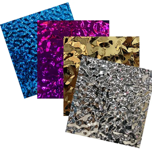 แผ่นเหล็กตกแต่งลายคลื่นน้ำ แผ่นเหล็กกล้าไร้สนิม 304 แบบตอกลาย แผ่นสแตนเลส ASTM ภายใน 7 วัน T Ss Sheet - Product Image 1