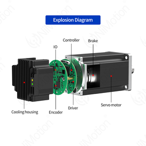 มอเตอร์แรงดันต่ำแบบเปิด750W 48V 3000RPM พร้อมไดรเวอร์และเครื่องเข้ารหัสสำหรับ - Product Image 3