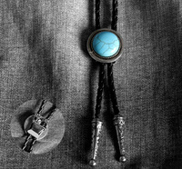 Cravate Bolo en Cuir PU Opale pour Hommes et Femmes R.GEM. Collier nœud papillon classique de cowboy en gros, haute qualité, personnalisé