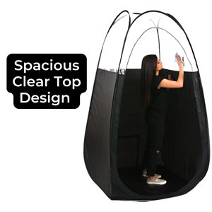 Tente de bronzage portable pop-up imperméable en acier allié triple couche autoportante noire 4 saisons - Product Image 5