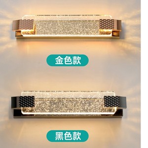 Lámpara de pared con fuente de luz LED, 220V, acero inoxidable, cristal de burbujas, candelabro para iluminación de entrada y puerta. - Product Image 3