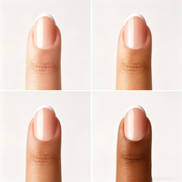 Faux ongles classiques français ronds moyens en Acrylonitrile Butadiène Styrène, en gel souple à presser, à porter