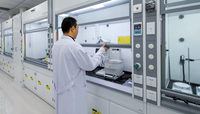 Hotte de laboratoire en acier inoxydable résistante aux produits chimiques et aux acides