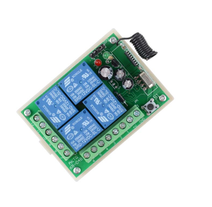 חכם מרובה DC 12V 24V 10A 315/433 MHz 4CH 4 CH אלחוטי ממסר RF שלט רחוק מתג מקלט + 4 כפתור משדר - Product Image 6