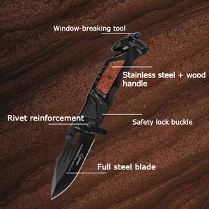 Cuchillo de bolsillo plegable multifuncional de alta dureza, herramienta portátil de autodefensa para el hogar y exteriores - Product Image 2
