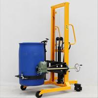 Chariot à tambour manuel avec hauteur de levage de 2000 mm et roues en caoutchouc/PU pour le levage et le transport de fûts en acier de 55 gallons/200 L en plastique