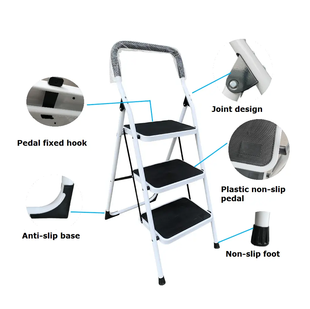 Multifunctionele Trap Voor Indoor Opvouwbare Platformladder Voor Buiten 2-4 Stappen Stalen Materiaal Huishoudelijke Opvouwbare Opstapladder