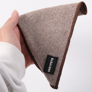 Set Harness, Kalung, dan Tali Anjing dari Katun Twill Lembut Warna Cokelat, Desain Khusus Produsen Hewan Peliharaan, Dapat Disesuaikan - Product Image 5