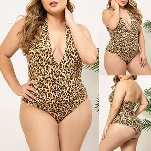 Großhandel babydoll leopard-Benutzer definierte Frau ärmellose Nachtwäsche Halfter Babydoll Vendors Kleidung Leopard One Piece Dessous Bodysuit Onesie