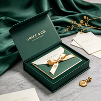 Boîte de cartes de vœux avec logo personnalisé, boîte cadeau en carton rigide de luxe, vente en gros, fournisseur OEM d'usine