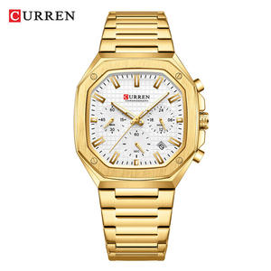 Montre pour homme CURREN 8459, marque haut de gamme, sport, quartz, entièrement en acier, étanche, chronographe, montre-bracelet pour homme, Relogio Masculino - Product Image 4