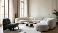 Fauteuil de détente moderne à cadre en bois réglable, housse en polyester durable pour la maison, le salon, le bureau, l'hôtel, la salle à manger