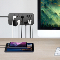 US Standard 8 prises parasurtenseur 3USB type-c charge rapide multiprise bureau à domicile Station de charge multi-appareils