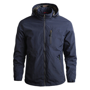 Vendita calda taglie forti giacca Casual da uomo in cotone con colletto alto Bomber giacca a vento - Product Image 2