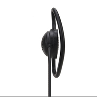 Earphone Mono bentuk L Pin 3.5mm, Earphone olahraga bentuk D Stereo, Earhook pemandu wisata untuk sistem pemandu wisata konferensi