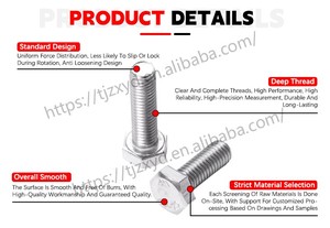 M3 M4 M5 M6 M8 M10 M12 nhúng nóng mạ kẽm <span class=keywords><strong>Metric</strong></span> chủ đề din933 bên ngoài bên ngoài Hex Hexagon Head cap vít Bolt - Product Image 5