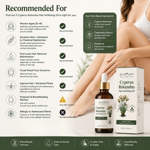 Aceite de Cyperus Rotundus Premium - Hidratante <span class=keywords><strong>para</strong></span> después del afeitado y después de la depilación, aceite corporal botánico <span class=keywords><strong>para</strong></span> la depilación - Product Image 3