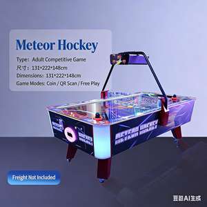 Máquina de Juego de Air Hockey Operada con Monedas, con Construcción de Metal y Plástico, para Dos Jugadores, Uso en Arcade - Product Image 3