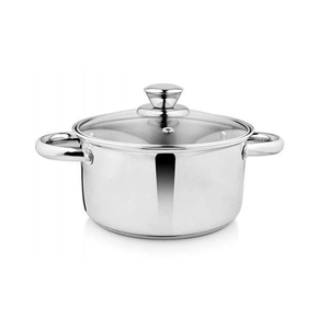 Casserole droite en acier inoxydable avec fond à induction, base épaisse, couvercle hermétique, construction durable - Product Image 3