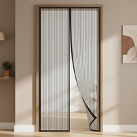 Moustiquaire magnétique autocollante moderne pour portes et fenêtres, en polyester, installation facile, résistante aux insectes, pour usage extérieur et hôtelier