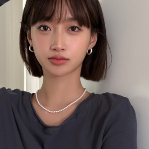YIER 韓国ヴィンテージマットつや消し幾何学模様フープイヤリング女性絶妙なハイエンド銅合金 925 シルバー耳ポスト多用途 - Product Image 2