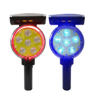 Balise solaire haute puissance à 16 LED en ABS/PC avec clignotement alternatif/synchronisé pour une visibilité maximale, lumière d'avertissement pour cône de signalisation