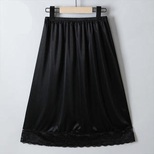 <span class=keywords><strong>Jupon</strong></span> <span class=keywords><strong>long</strong></span> en satin pour femme de 60 cm, <span class=keywords><strong>sous</strong></span>-jupe de sécurité coupe trapèze <span class=keywords><strong>sous</strong></span> <span class=keywords><strong>robe</strong></span> - Product Image 3