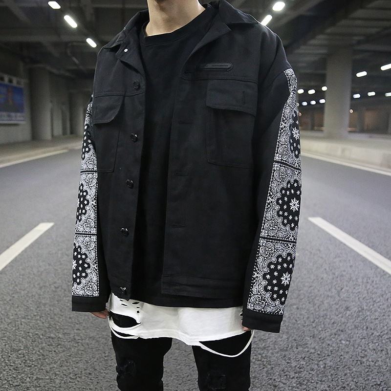 Bandana Customizable Jean Jackets Dark Wash Western Embellished