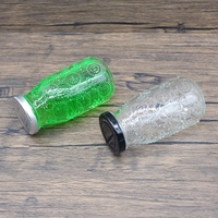 Bouteille de lait en verre gaufré 300 ml, pot décoratif vintage pour lait, yaourt, jus, décoration maison et mariage, logo personnalisé
