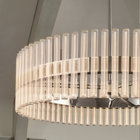 Lustre Moderne de Design International pour Bar, Hôtel, Maison - Lampe Décorative d'Intérieur à Niveaux, Design Rond Classique, Luminaire Suspendu