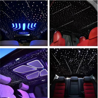 18 trous DC12V/AC100-240V couleur blanche LED tir météore étoile fibre moteur de lumière avec télécommande RF pour voiture pour plafond de chambre