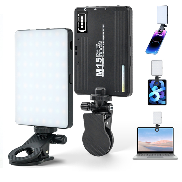 Portable Rechargeable LED Fill Lighting Clip Mobile Phone Selfie Fill Light for TikTok Video Makeup Type-C Photographic Lighting